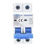 Siguranta automata DC 2P 1000V pentru panouri fotovoltaice, 10A–63A, montaj sina DIN, 2 module