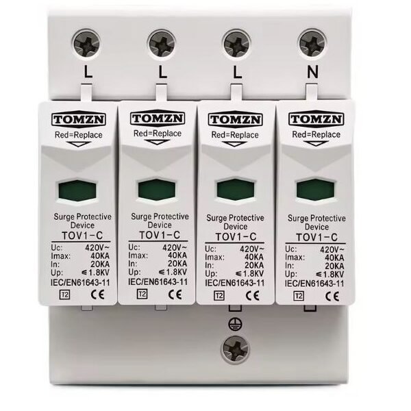 Descarcator supratensiune 420V AC 4P 20-40kA T2 pentru retea 230V/400V