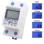 Contor electric monofazat, 50 A, afisaj LCD, kW, U, I, P (Volti,Amperi,Putere). - Image 3