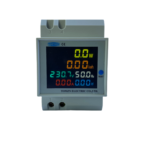 contor monofazat 100A LCD sina DIN display iluminat energie