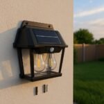 Lampa solara de perete HW 999-2W cu senzor de miscare, IP44, negru, 20x16x10 cm, 28W - Image 3