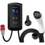 Statie electrica incarcare auto, EV Smart, 22KW 32A, trifazat Type 2, Wifi,  cartele RFID incluse, putere iesire reglabila, 8A – 32A, IP66, cablu 5m, NEGRU - Image 7
